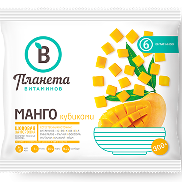 "ПЛАНЕТА ВИТАМИНОВ" манго резаное кубиками 