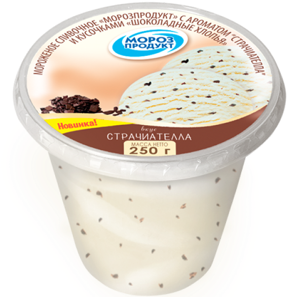 «MOROZPRODUCT» chocolate flakes creamy glass plastic