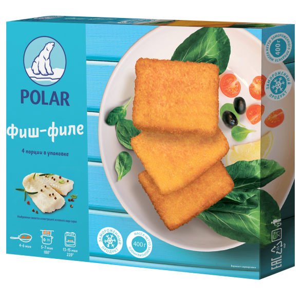 "ПОЛАР" фиш-филе (порции из филе минтая) в панировке  