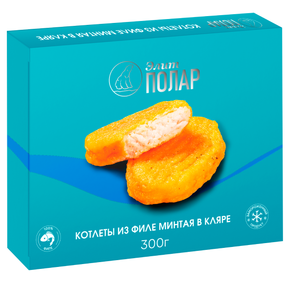  "ПОЛАР" котлеты из филе минтая в кляре