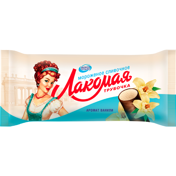 «ЛАКОМАЯ ТРУБОЧКА» ванильная сливочная в шоколадной глазури