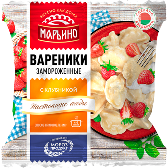 «МАРЬИНО» с клубникой вареники