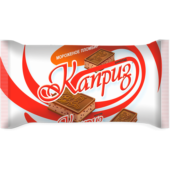 «КАПРИЗ» шоколадный пломбир на печенье