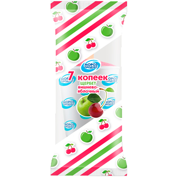 «7 КОПЕЕК» вишнево-яблочный щербет стаканчик картонный