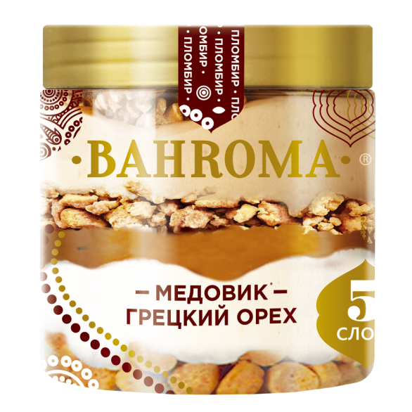 "BAHROMA" мороженое пломбир медовик грецкий орех
