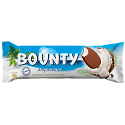 "BOUNTY" мороженое молочное эскимо с мякотью кокоса и кокосовым молоком 